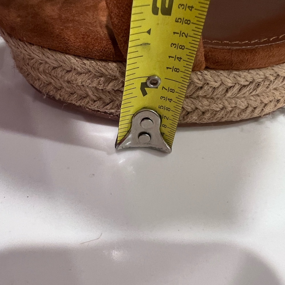 Vince Camuto Roreka Cinnamon Bark Suede Espadrille Sandals Size 8.5 - Picture 10 of 11